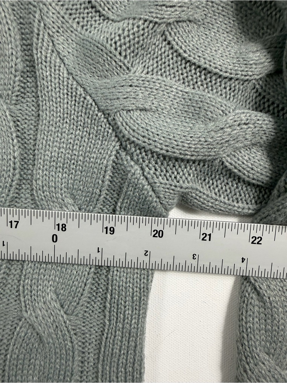 MEROKEETY Gray Cable Knit Grandpa Cardigan Sweater NWT L Pockets Fisherman Knit - Picture 6 of 9